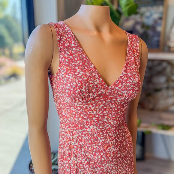 Rails Audrina Midi Dress in Red Ditsy, Feminine, Sleeveless, Women's Small - Picture 5 of 13
